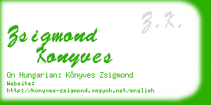 zsigmond konyves business card