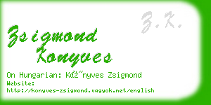 zsigmond konyves business card